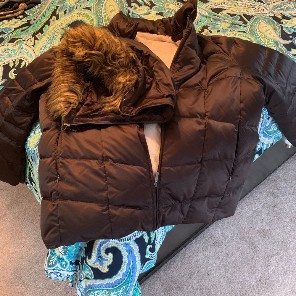 Calvin Klein Faux Fur Puffer Jacket